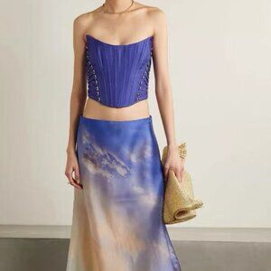 Zimmermann blue long skirt size 2